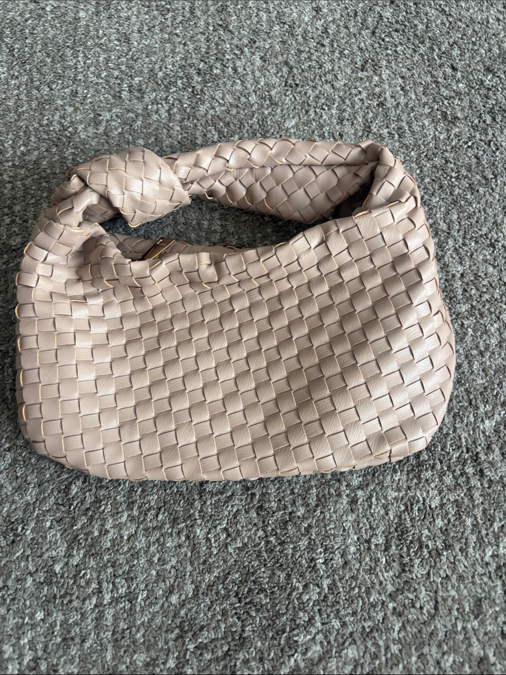 Target Woven Shoulder Bag in Light Taupe
